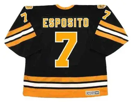 PHIL ESPOSITO Boston Bruins 1975 CCM Vintage Throwback Away NHL Hockey Jersey 
