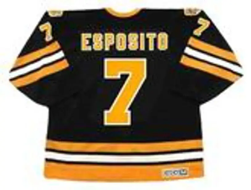 PHIL ESPOSITO Boston Bruins 1975 CCM Vintage Throwback Away NHL Hockey Jersey 