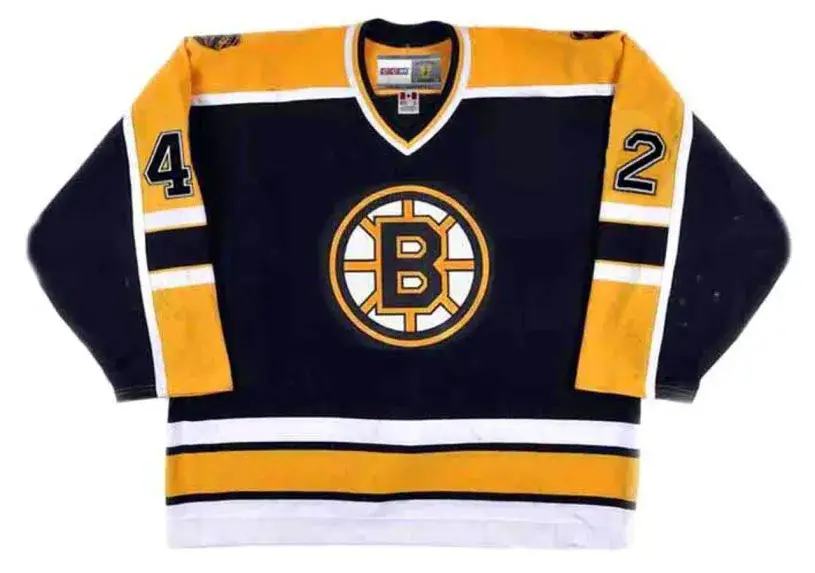 PJ STOCK Boston Bruins 2002 CCM Vintage Away NHL Hockey Jersey