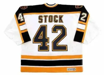 PJ STOCK Boston Bruins 2002 CCM Vintage Home NHL Hockey Jersey 