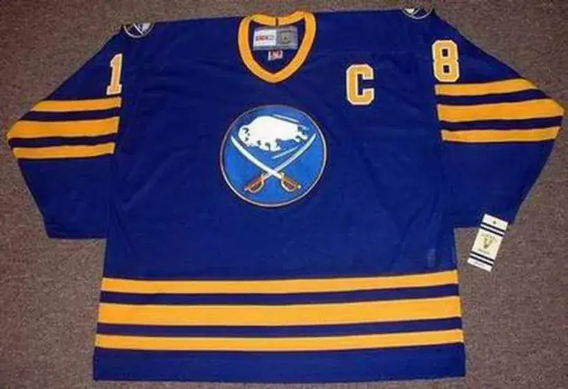DANNY GARE Buffalo Sabres 1980 Away CCM Vintage NHL Throwback Jersey