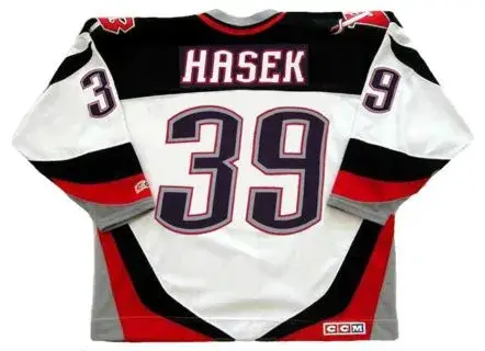 DOMINIK HASEK Buffalo Sabres 1999 CCM Throwback Home NHL Hockey Jersey 