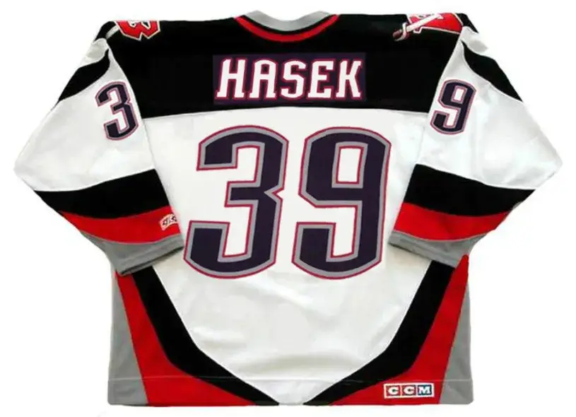 DOMINIK HASEK Buffalo Sabres 1999 CCM Throwback Home NHL Hockey Jersey 