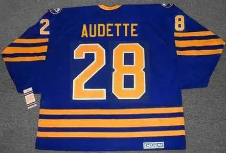 DONALD AUDETTE Buffalo Sabres 1993 CCM Vintage Throwback NHL Hockey Jersey 