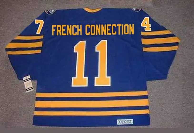 FRENCH CONNECTION Buffalo Sabres 1984 CCM Vintage Throwback Hockey Jersey 