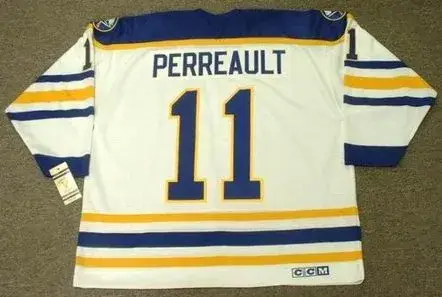 GILBERT PERREAULT Buffalo Sabres 1984 Home CCM Vintage Throwback Hockey Jersey 