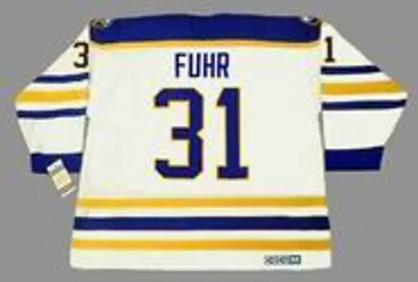 GRANT FUHR Buffalo Sabres 1993 Home CCM Vintage Throwback Hockey Jersey 