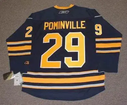JASON POMINVILLE Buffalo Sabres 2011 REEBOK Throwback NHL Hockey Jersey 