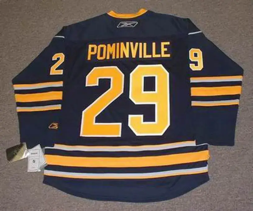 JASON POMINVILLE Buffalo Sabres 2011 REEBOK Throwback NHL Hockey Jersey 