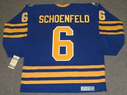 JIM SCHOENFELD Buffalo Sabres 1976 CCM Vintage Throwback NHL Hockey Jersey 