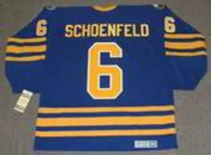 JIM SCHOENFELD Buffalo Sabres 1976 CCM Vintage Throwback NHL Hockey Jersey 