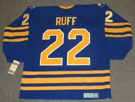 LINDY RUFF Buffalo Sabres 1988 CCM Vintage Throwback Away NHL Hockey Jersey 