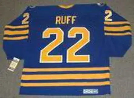 LINDY RUFF Buffalo Sabres 1988 CCM Vintage Throwback Away NHL Hockey Jersey 