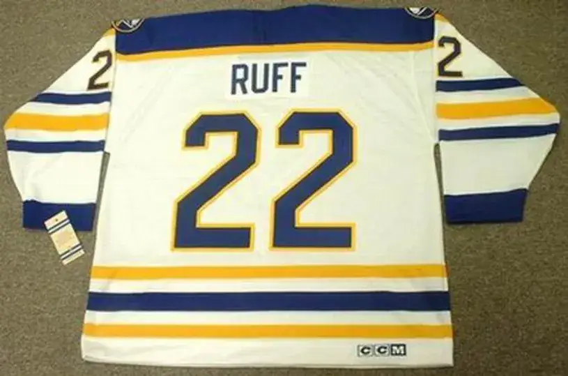 LINDY RUFF Buffalo Sabres 1988 CCM Vintage Throwback Home Hockey Jersey