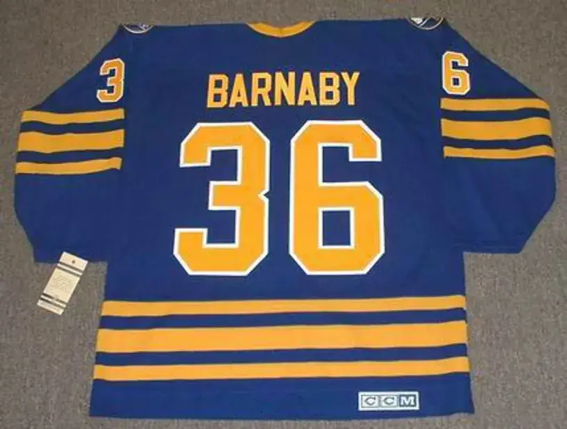 MATTHEW BARNABY Buffalo Sabres 1995 CCM Vintage Throwback NHL Hockey Jersey 