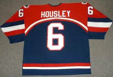 PHIL HOUSLEY 2002 USA Nike Olympic Throwback Hockey Jersey 