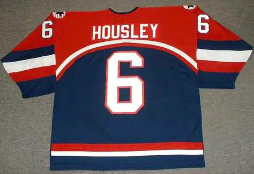 PHIL HOUSLEY 2002 USA Nike Olympic Throwback Hockey Jersey 