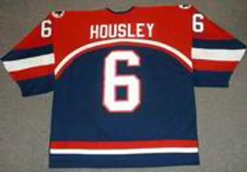 PHIL HOUSLEY 2002 USA Nike Olympic Throwback Hockey Jersey 