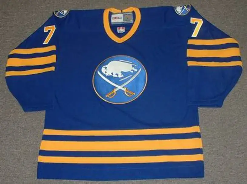 PIERRE TURGEON Buffalo Sabres 1989 CCM Vintage Throwback Away NHL Hockey Jersey