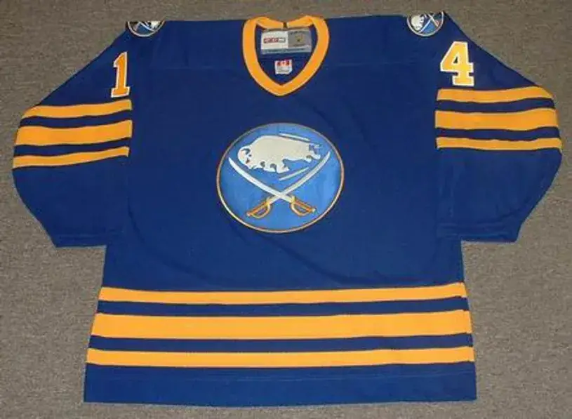 RENE ROBERT Buffalo Sabres 1978 CCM Vintage Throwback Away NHL Hockey Jersey