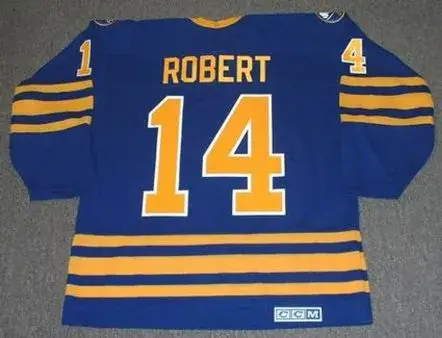 RENE ROBERT Buffalo Sabres 1978 CCM Vintage Throwback Away NHL Hockey Jersey 