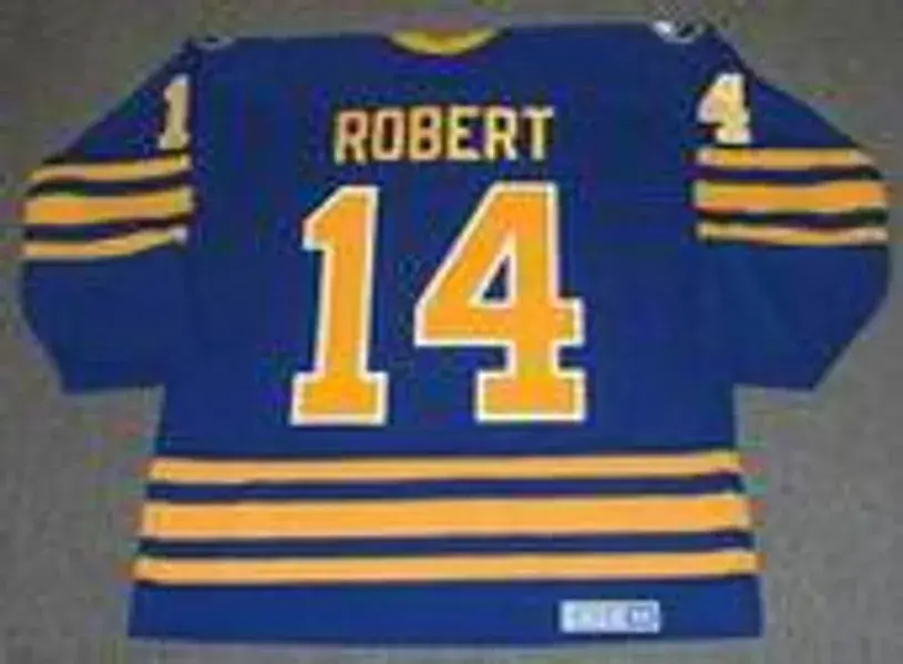 RENE ROBERT Buffalo Sabres 1978 CCM Vintage Throwback Away NHL Hockey Jersey 