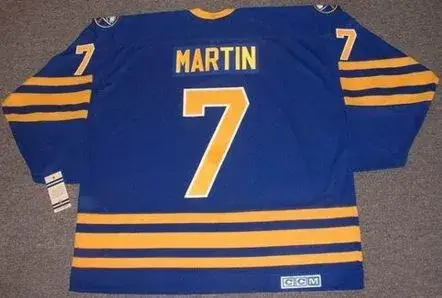 RICK MARTIN Buffalo Sabres 1980 CCM Vintage Throwback Away Hockey Jersey