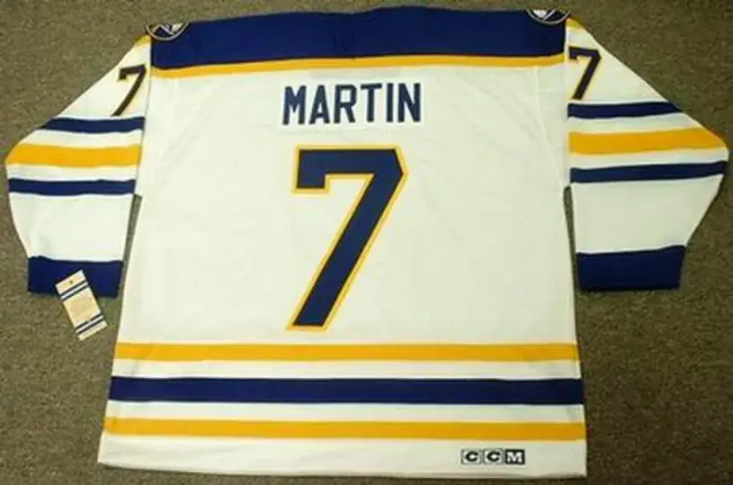 RICK MARTIN Buffalo Sabres 1980 CCM Vintage Throwback Home Hockey Jersey 