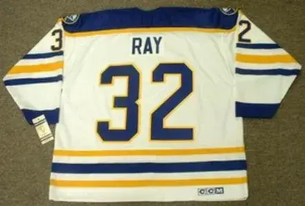ROB RAY Buffalo Sabres 1992 CCM Throwback Home Hockey Jersey 