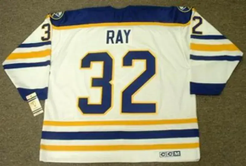 ROB RAY Buffalo Sabres 1992 CCM Throwback Home Hockey Jersey 