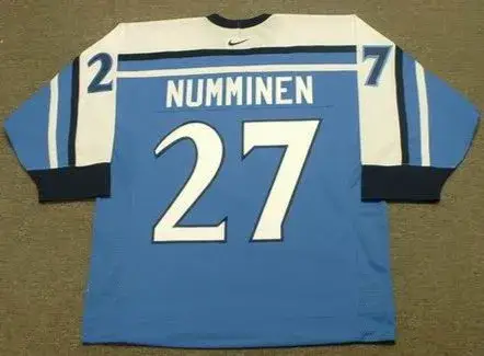 TEPPO NUMMINEN 2002 Team Finland Nike Olympic Throwback Hockey Jersey 