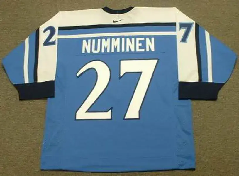TEPPO NUMMINEN 2002 Team Finland Nike Olympic Throwback Hockey Jersey 