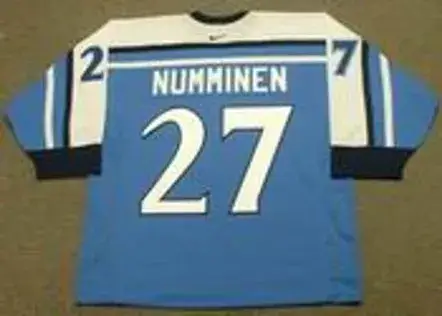TEPPO NUMMINEN 2002 Team Finland Nike Olympic Throwback Hockey Jersey 