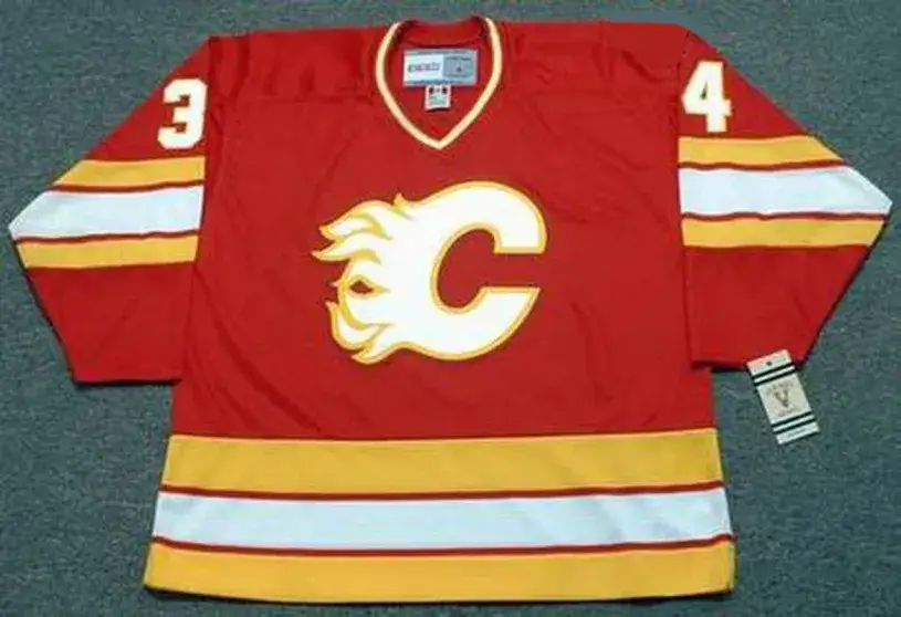 MIIKKA KIPRUSOFF Calgary Flames 1980’s CCM Vintage Throwback Away NHL Hockey Jersey