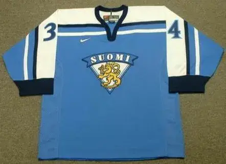 MIIKKA KIPRUSOFF Team Finland Nike Olympic Throwback Hockey Jersey
