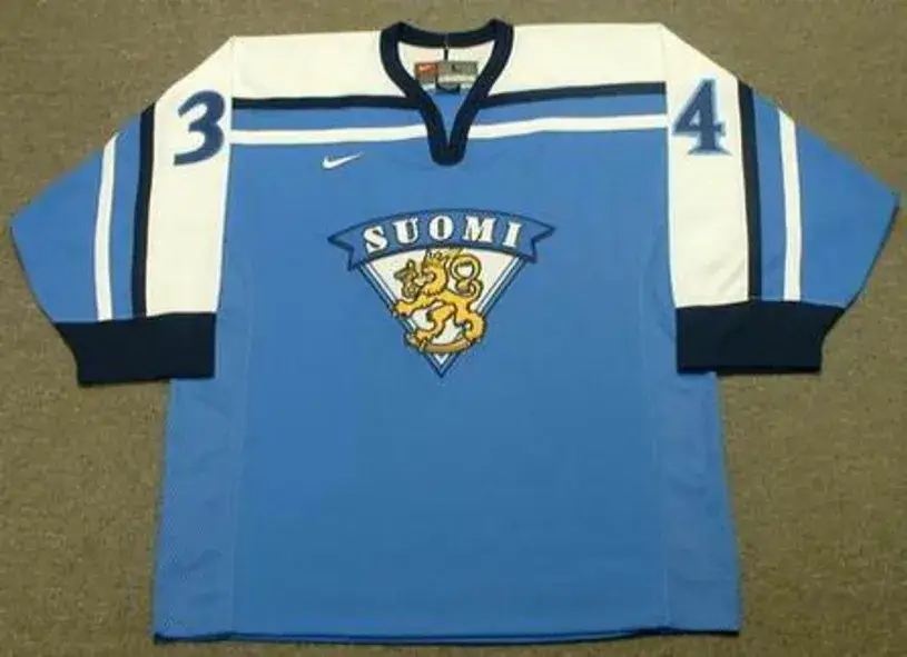MIIKKA KIPRUSOFF Team Finland Nike Olympic Throwback Hockey Jersey