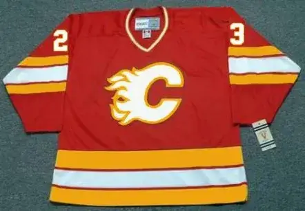 PAUL REINHART Calgary Flames 1984 CCM Vintage Throwback NHL Hockey Jersey