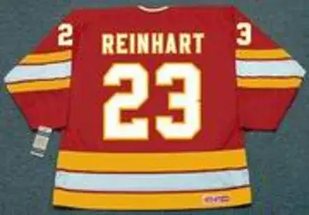 PAUL REINHART Calgary Flames 1984 CCM Vintage Throwback NHL Hockey Jersey 