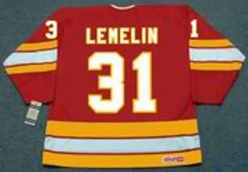REJEAN LEMELIN Calgary Flames 1982 CCM Vintage Throwback NHL Hockey Jersey 