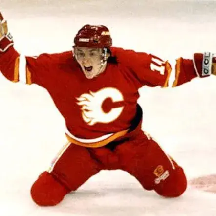 THEOREN FLEURY Calgary Flames 1980’s Away CCM NHL Vintage Throwback Jersey 