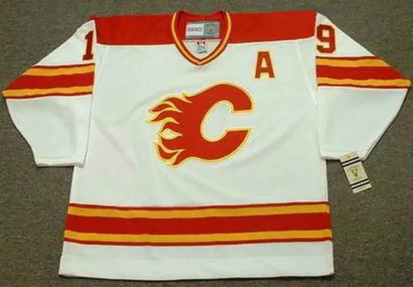 TIM HUNTER Calgary Flames 1980’s CCM Vintage Throwback Home NHL Hockey Jersey