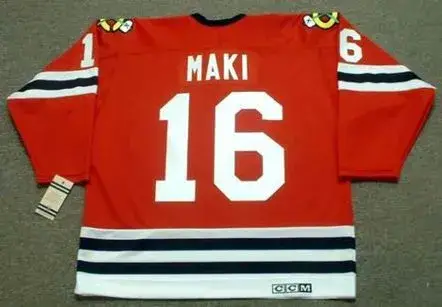 CHICO MAKI Chicago Blackhawks 1963 CCM Vintage Throwback NHL Jersey 
