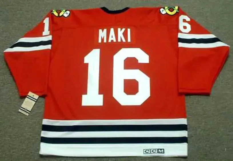 CHICO MAKI Chicago Blackhawks 1963 CCM Vintage Throwback NHL Jersey 