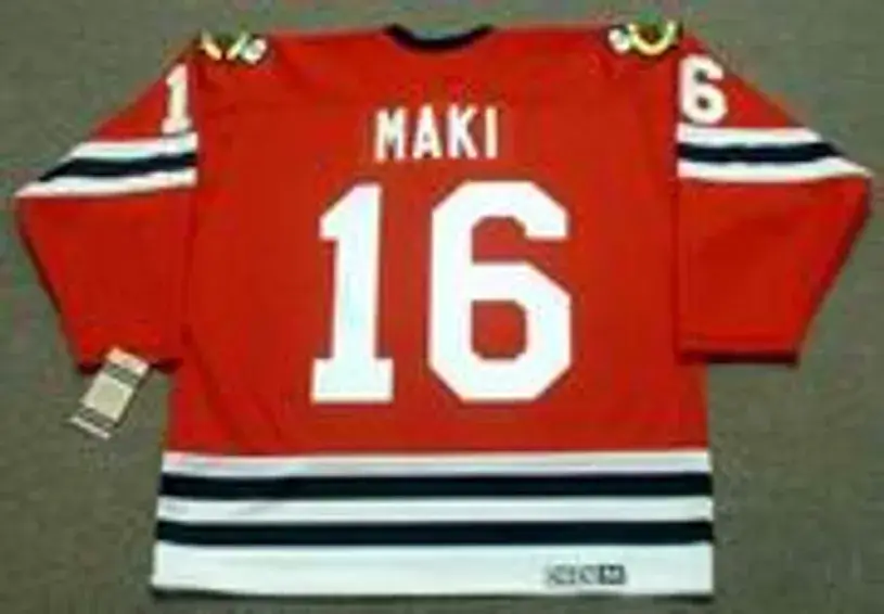 CHICO MAKI Chicago Blackhawks 1963 CCM Vintage Throwback NHL Jersey 