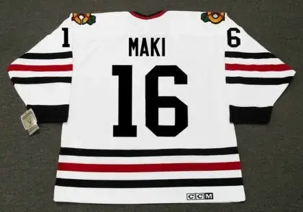 CHICO MAKI Chicago Blackhawks 1967 CCM Vintage Throwback NHL Hockey Jersey 