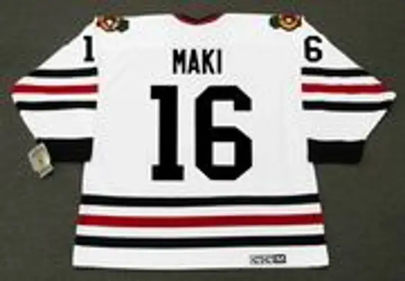 CHICO MAKI Chicago Blackhawks 1967 CCM Vintage Throwback NHL Hockey Jersey 