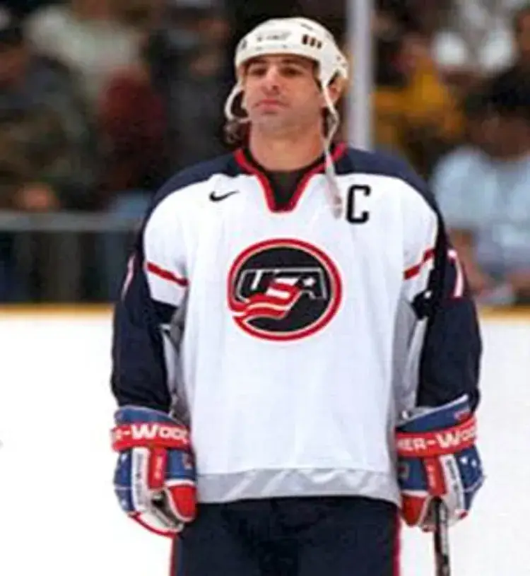 CHRIS CHELIOS 1998 USA Nike Olympic Throwback Hockey Jersey 