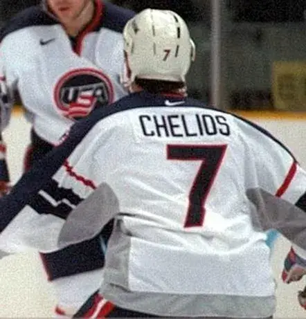 CHRIS CHELIOS 1998 USA Nike Olympic Throwback Hockey Jersey 