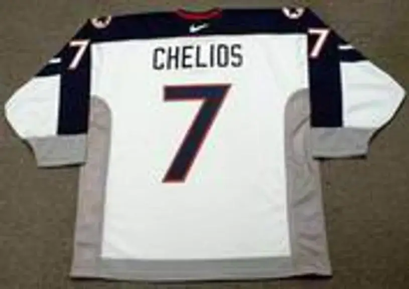 CHRIS CHELIOS 1998 USA Nike Olympic Throwback Hockey Jersey 