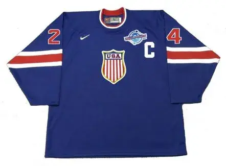 CHRIS CHELIOS 2004 “World Cup” USA Nike Throwback Hockey Jersey 